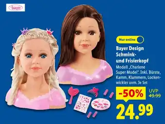 Lidl Bayer design schmink- und frisierkopf modell charlene super model Angebot