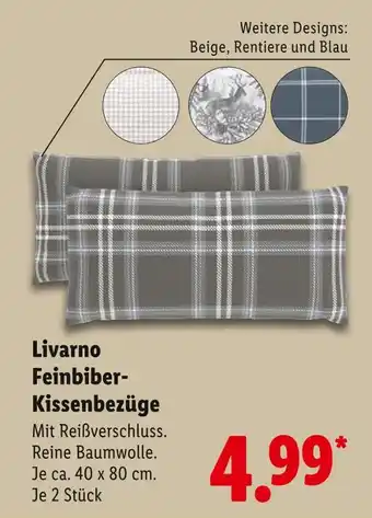 Lidl Livarno feinbiber-kissenbezüge Angebot