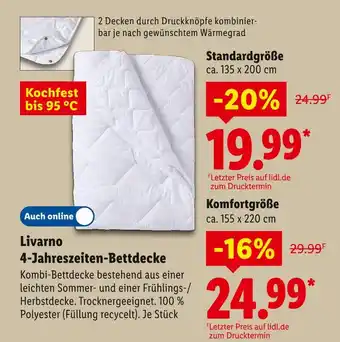 Lidl Livarno 4-jahreszeiten-bettdecke Angebot