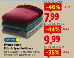 Lidl Livarno home plüsch-spannbettlaken Angebot