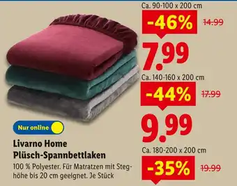 Lidl Livarno home plüsch-spannbettlaken Angebot