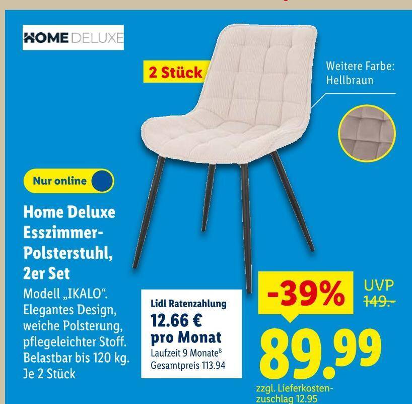 Verwunderlich Lidl Sthle 2er Set Bilder
