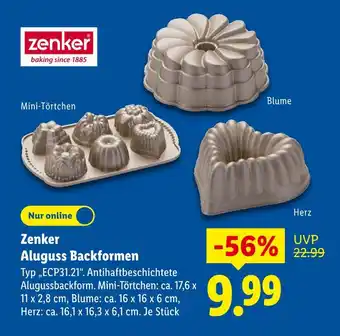 Lidl Zenker aluguss backformen mini-törtchen Angebot
