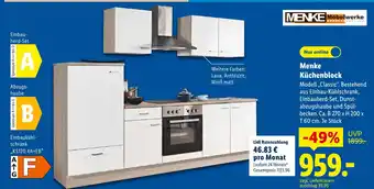 Lidl Menke möbelwerke menke küchenblock modell 'classic' Angebot