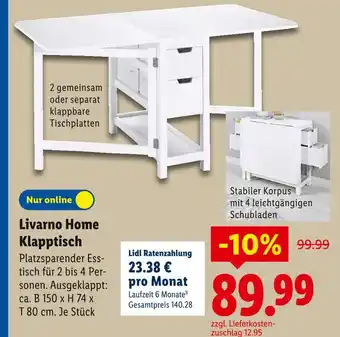Lidl Livarno home klappstisch Angebot