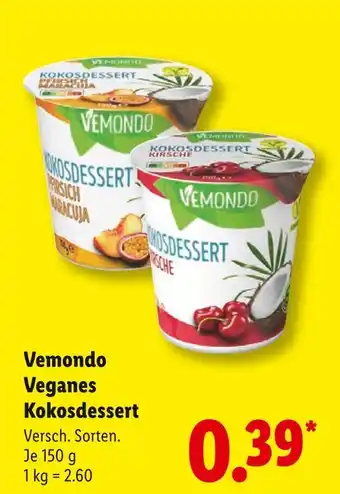 Lidl Vemondo veganes kokosdessert pfirsich maracuja Angebot