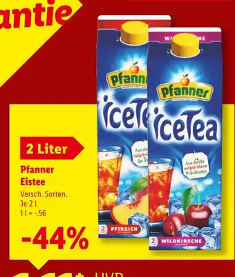 Lidl Pfanner eistee pfirsich Angebot