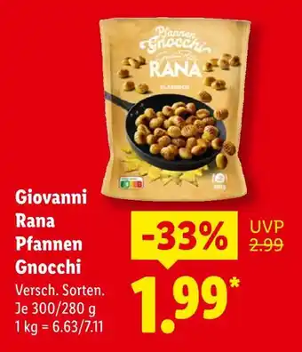 Lidl Giovanni rana pfannen gnocchi Angebot