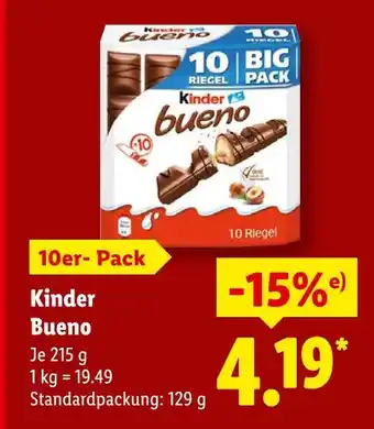 Lidl Kinder bueno Angebot