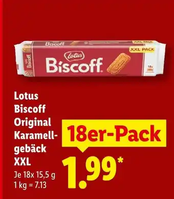 Lidl Lotus biscoff original karamellgebäck xxl Angebot