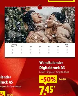 Lidl Kalender digitaldruck a3 Angebot
