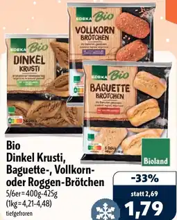Aktiv Irma Bio Dinkel Krusti, Baguette-, Vollkorn- oder Roggen-Brötchen Angebot