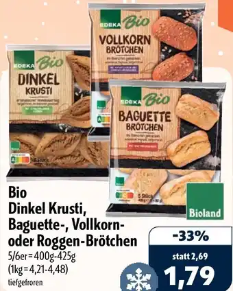 Aktiv Irma Bio Dinkel Krusti, Baguette-, Vollkorn- oder Roggen-Brötchen Angebot