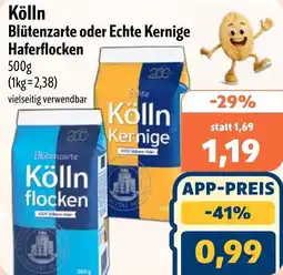 Aktiv Irma Kölln Blütenzarte oder Echte Kernige Haferflocken Angebot