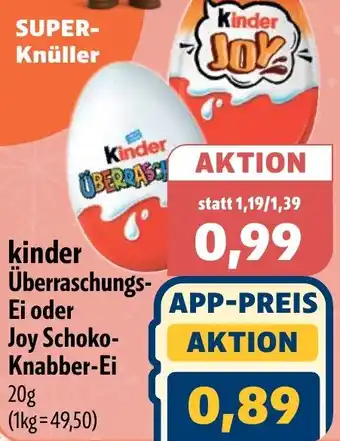 Aktiv Irma kinder Überraschungs- Ei oder Joy Schoko- Knabber-Ei Angebot