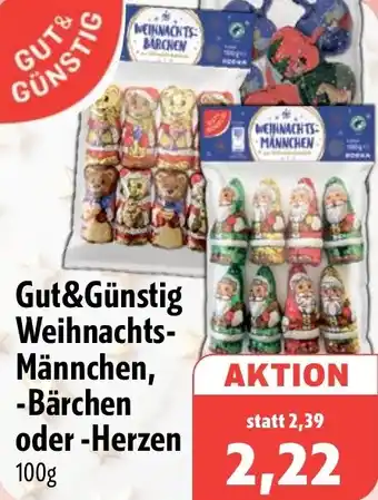 Aktiv Irma Gut&Günstig Weihnachts- Männchen, -Bärchen oder -Herzen Angebot