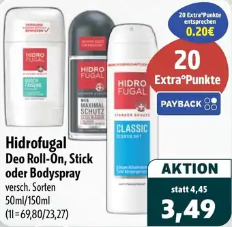 Aktiv Irma Hidrofugal Deo Roll-On, Stick oder Bodyspray Angebot