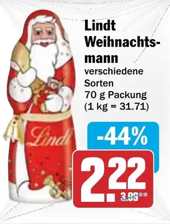 HIT Lindt Weihnachtsmann Angebot