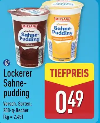 Aldi Nord MILSANI Lockerer Sahne Pudding Angebot