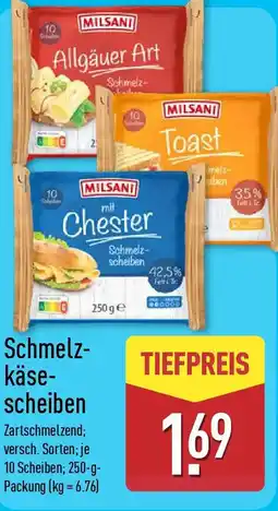 Aldi Nord MILSANI Schmelz- käsescheiben Angebot