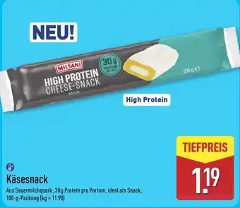 Aldi Nord MILSANI Käsesnack Angebot