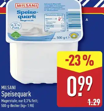 Aldi Nord MILSANI Magerstufe Angebot