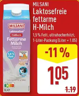 Aldi Nord MILSANI Laktosefrei Haltbare Fettarme Milch Angebot