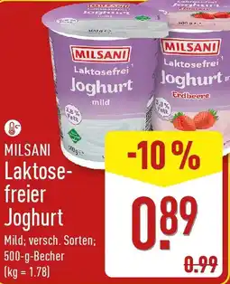 Aldi Nord MILSANI Laktosefrei Joghurt Angebot