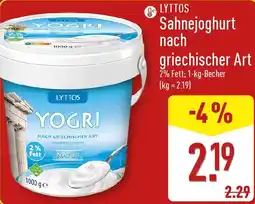 Aldi Nord LYTTOS Sahnejoghurt nach griechischer Art Angebot