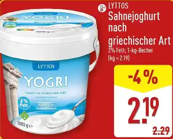 Aldi Nord LYTTOS Sahnejoghurt nach griechischer Art Angebot