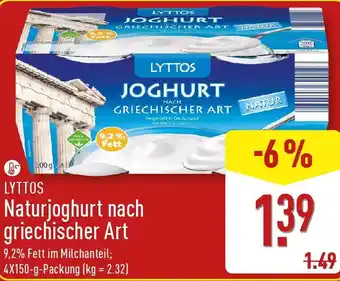 Aldi Nord LYTTOS Naturjoghurt nach griechischer Art Angebot
