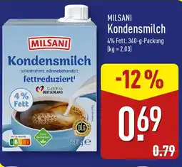Aldi Nord MILSANI Kondensmilch Angebot