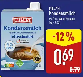 Aldi Nord MILSANI Kondensmilch Angebot