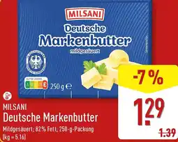 Aldi Nord MILSANI Deutsche Markenbutter Angebot
