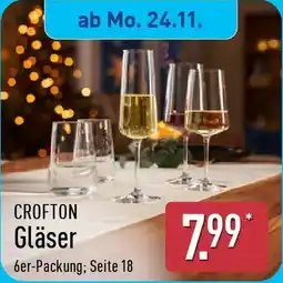 Aldi Nord CROFTON Gläser Angebot