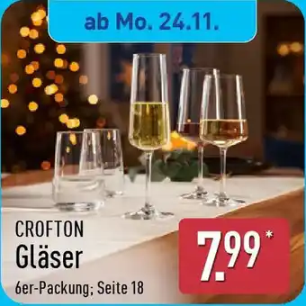 Aldi Nord CROFTON Gläser Angebot