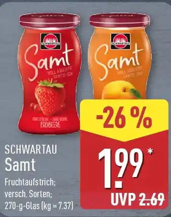 Aldi Nord SCHWARTAU Samt Angebot