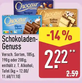 Aldi Nord Choceur Schokoladen Genuss Angebot