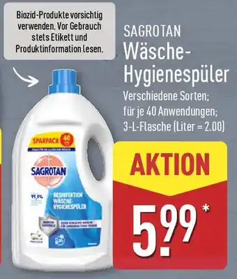 Aldi Nord SAGROTAN Wäsche Hygienespüler Angebot