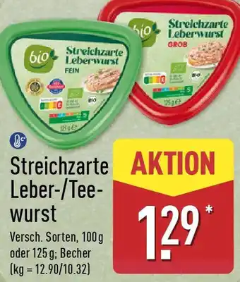 Aldi Nord Streichzarte Leber-/Teewurst Angebot