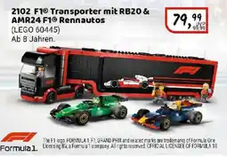 Idee+Spiel LEGO CITY 2102 F1 Transporter mit RB20 & AMR24 F1 Rennautos (LEGO 60445) Angebot
