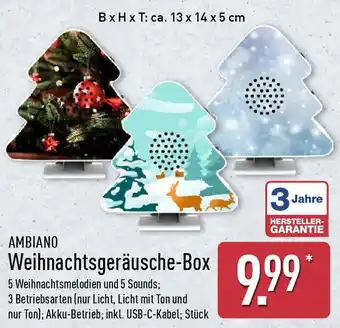 Aldi Nord AMBIANO Weihnachtsgeräusche-Box Angebot