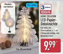 Aldi Nord HOME CREATION LED-Papier Dekoleuchte Angebot