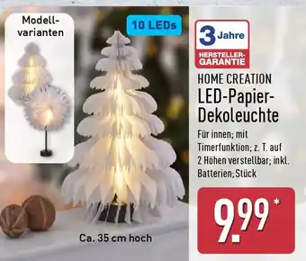 Aldi Nord HOME CREATION LED-Papier Dekoleuchte Angebot