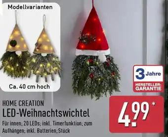 Aldi Nord HOME CREATION LED-Weihnachtswichtel Angebot