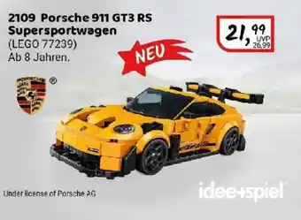 Idee+Spiel LEGO SPEED CHAMPIONS 2109 Porsche 911 GT3 RS Supersportwagen (LEGO 77239) Angebot