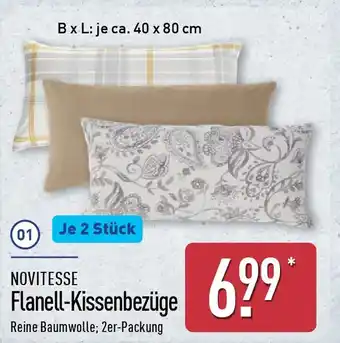 Aldi Nord NOVITESSE Flanell Kissenbezüge Angebot