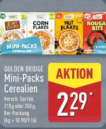 Aldi Nord GOLDEN BRIDGE Mini-Packs Cerealien Angebot