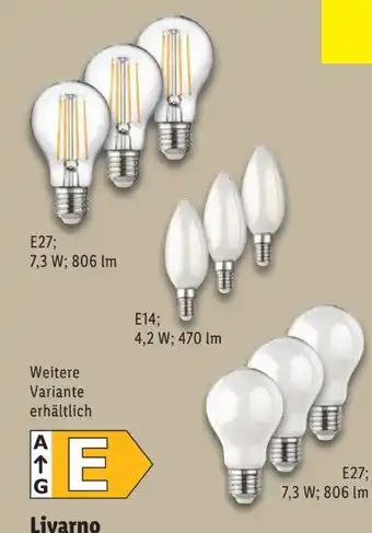 Lidl Livarno Home LED-Filamentlampen Angebot