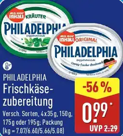 Aldi Nord PHILADELPHIA Frischkäsezubereitung Angebot